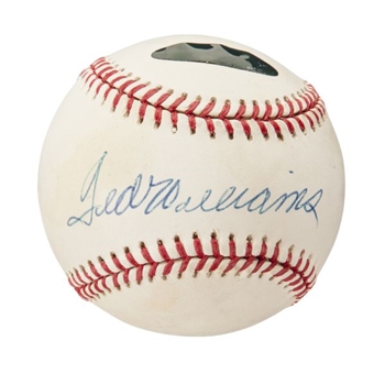 Ted Williams Single-Signed Official American League Baseball (PSA/DNA 8)